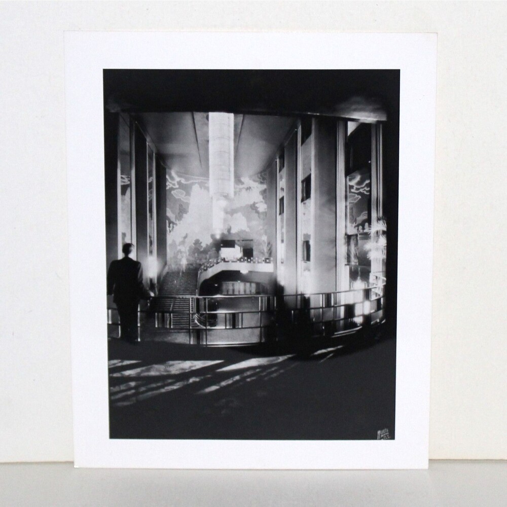 Radio City New York lobby Vintage Photograph Wurts Brothers interior Deco print